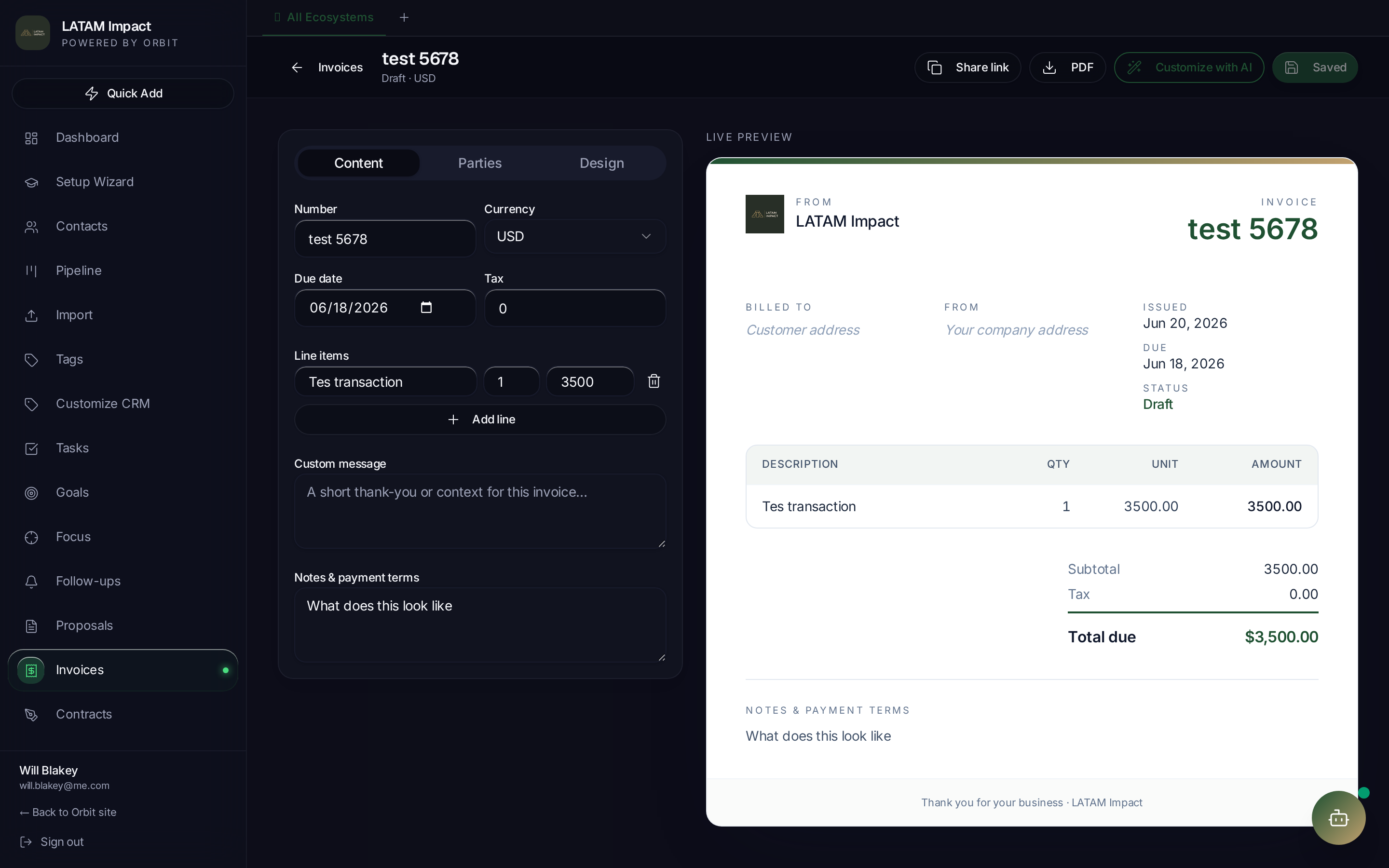 Invoices & Payments